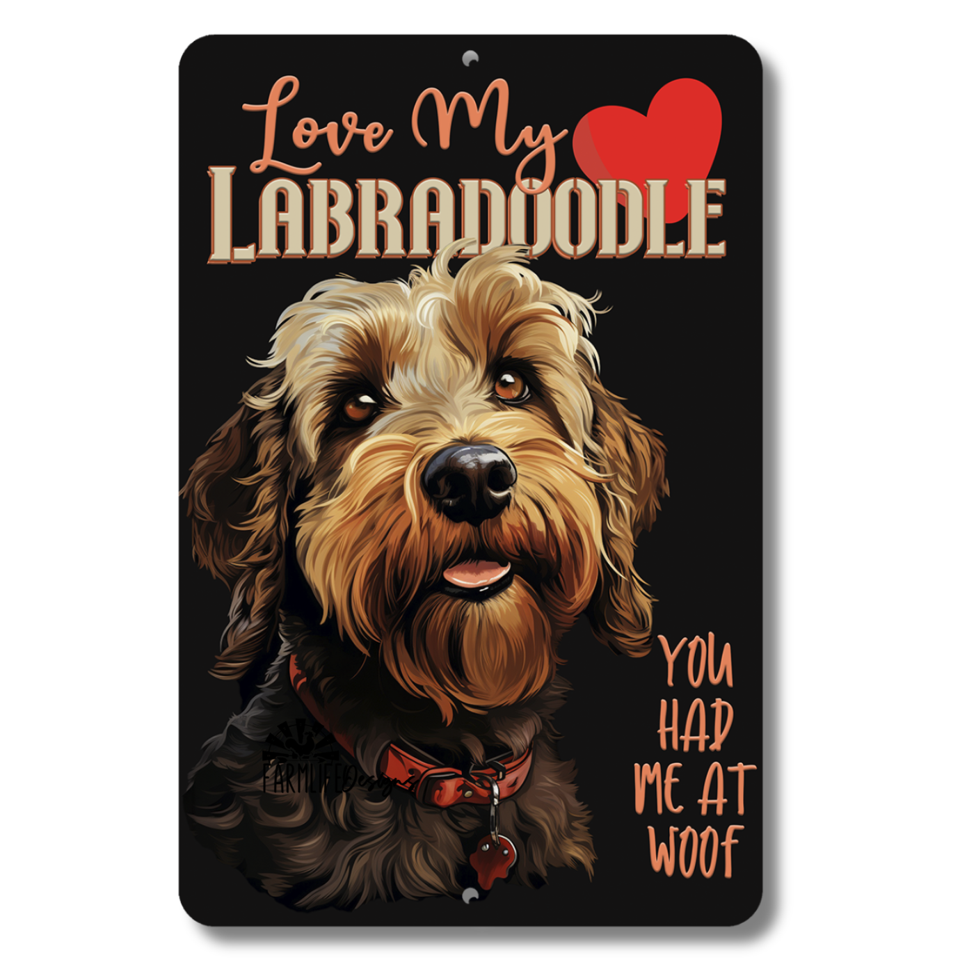 Labradoodle Sign, Love My Labradoodle Doodle dog sign 8x12