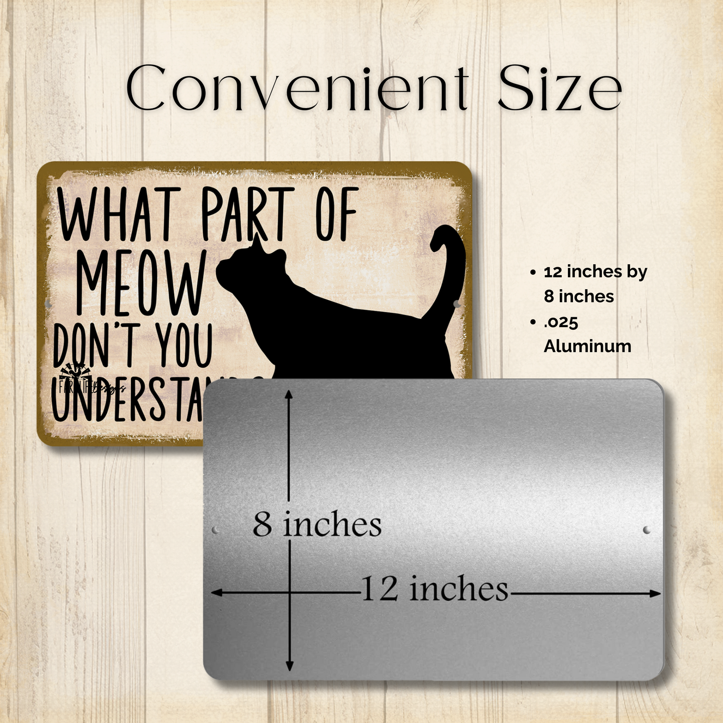 Cat Sign, What Part of Meow Don't You Understand, metal tin