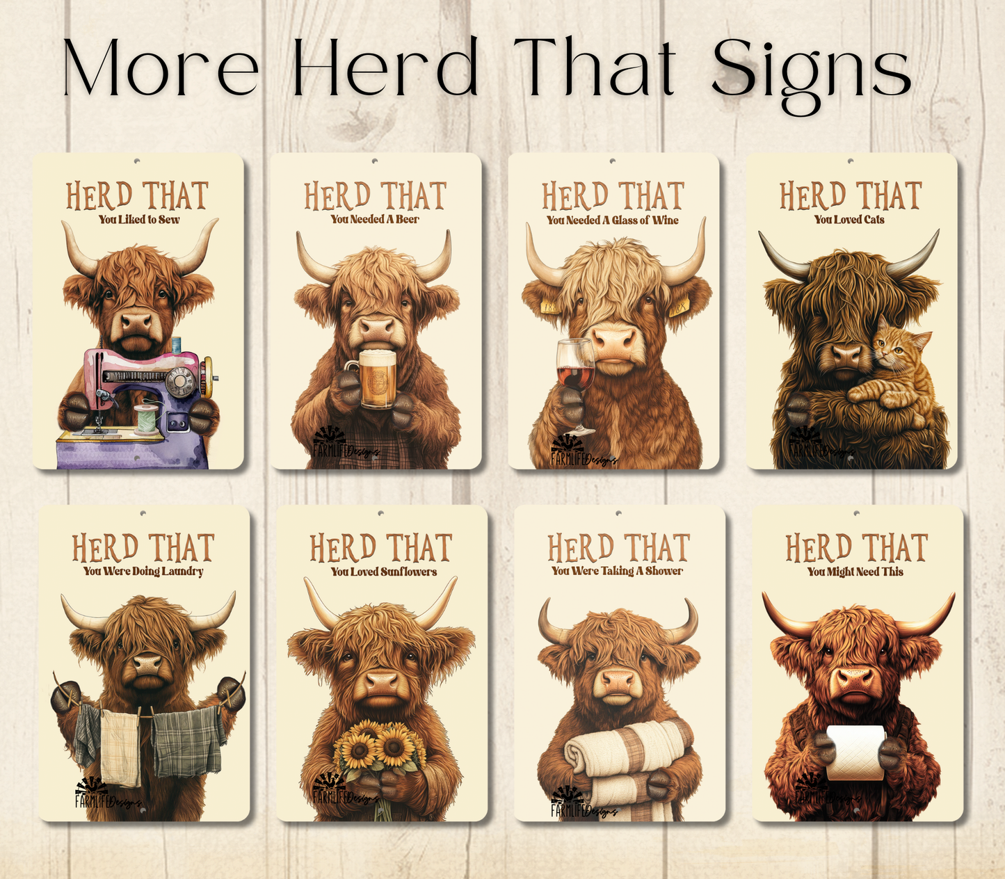 Highland Cow Herd That You Needed Chocolate Funny Fluffy Cow metal tin 2 sizes