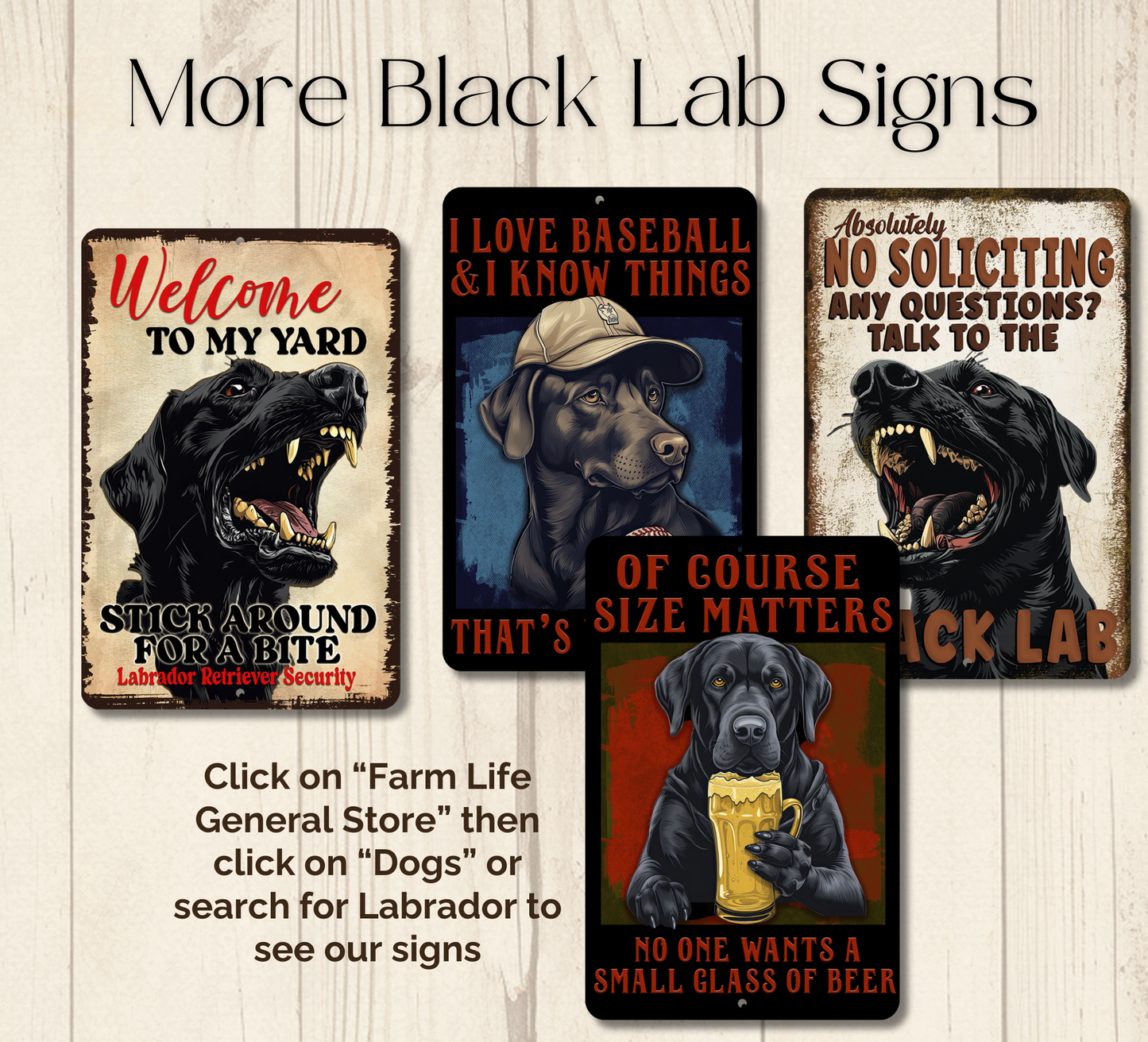 Black Lab Sign Nope Not Today Funny Lazy Labrador Dog metal tin indoor outdoor