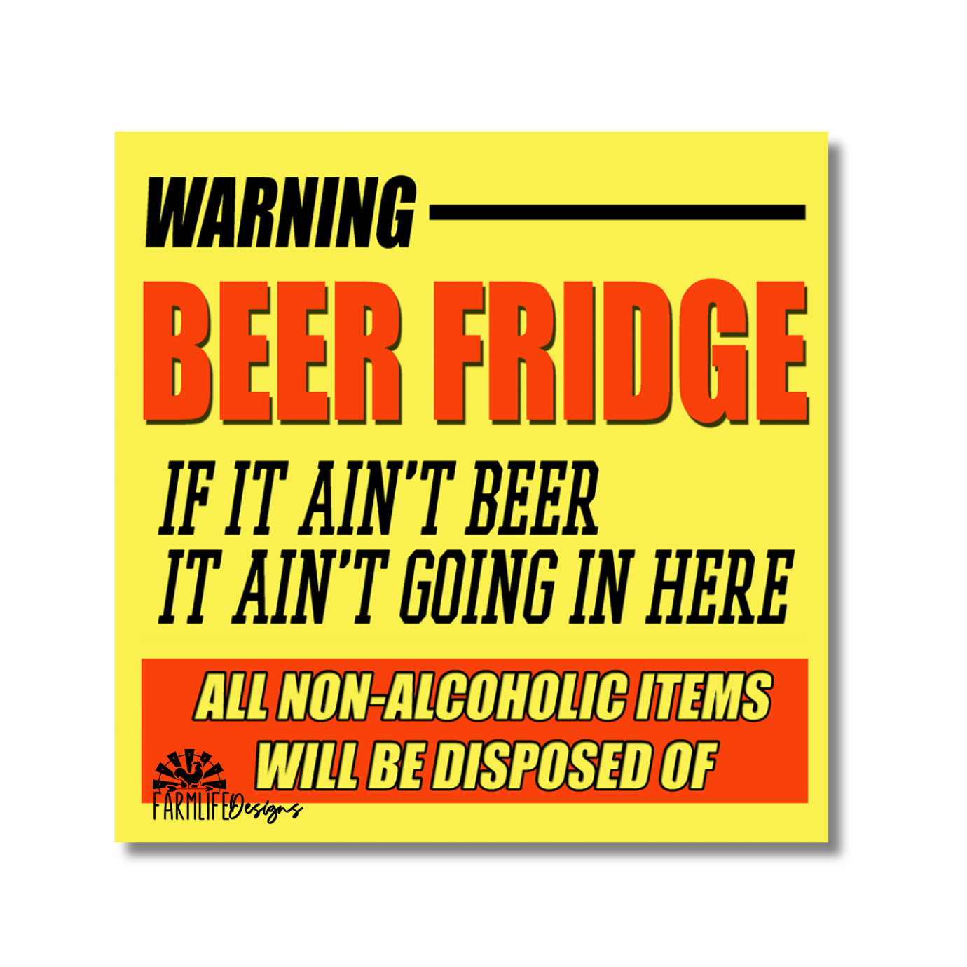 Beer Fridge Sign Magnet, man cave gift