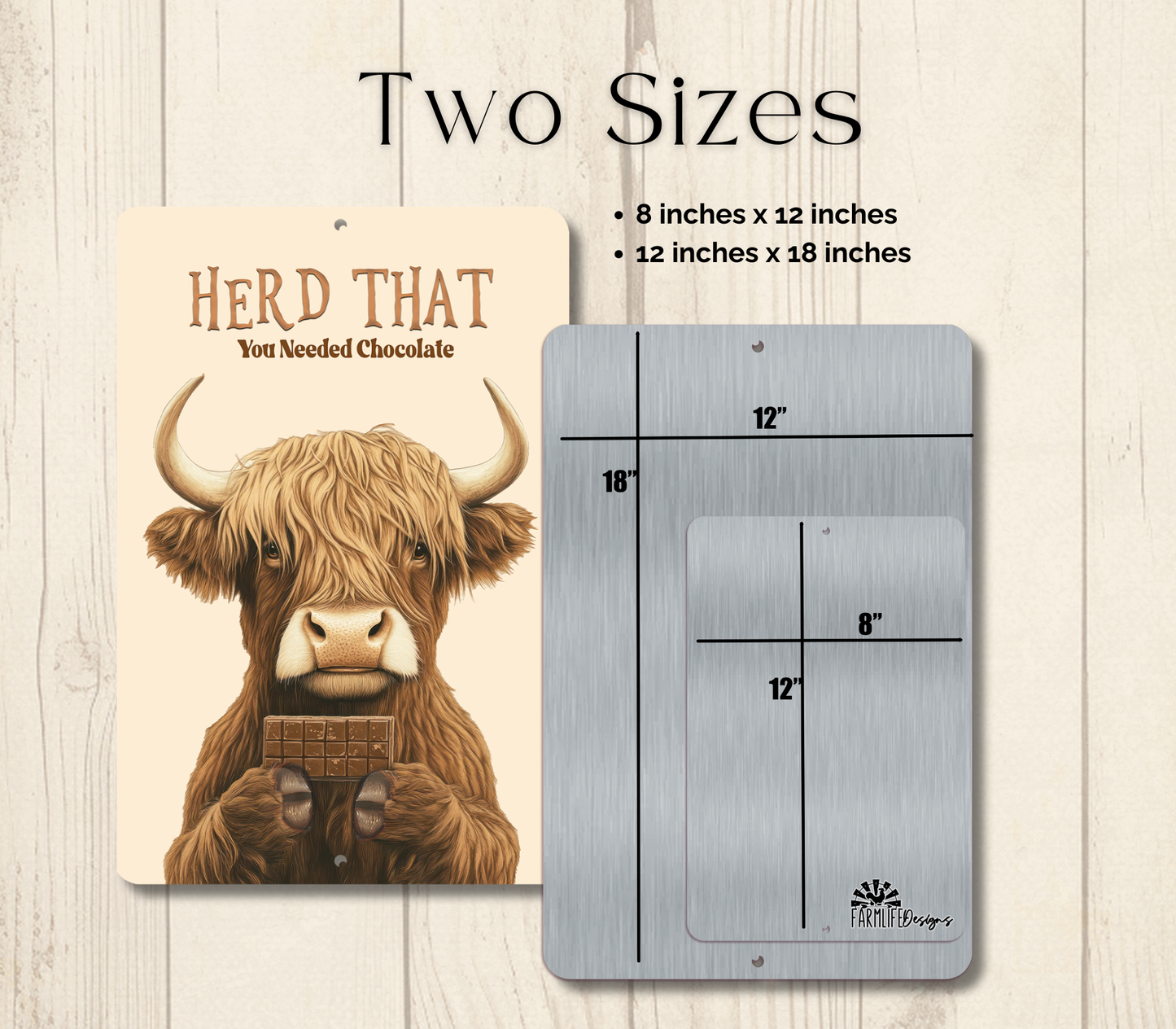 Highland Cow Herd That You Needed Chocolate Funny Fluffy Cow metal tin 2 sizes