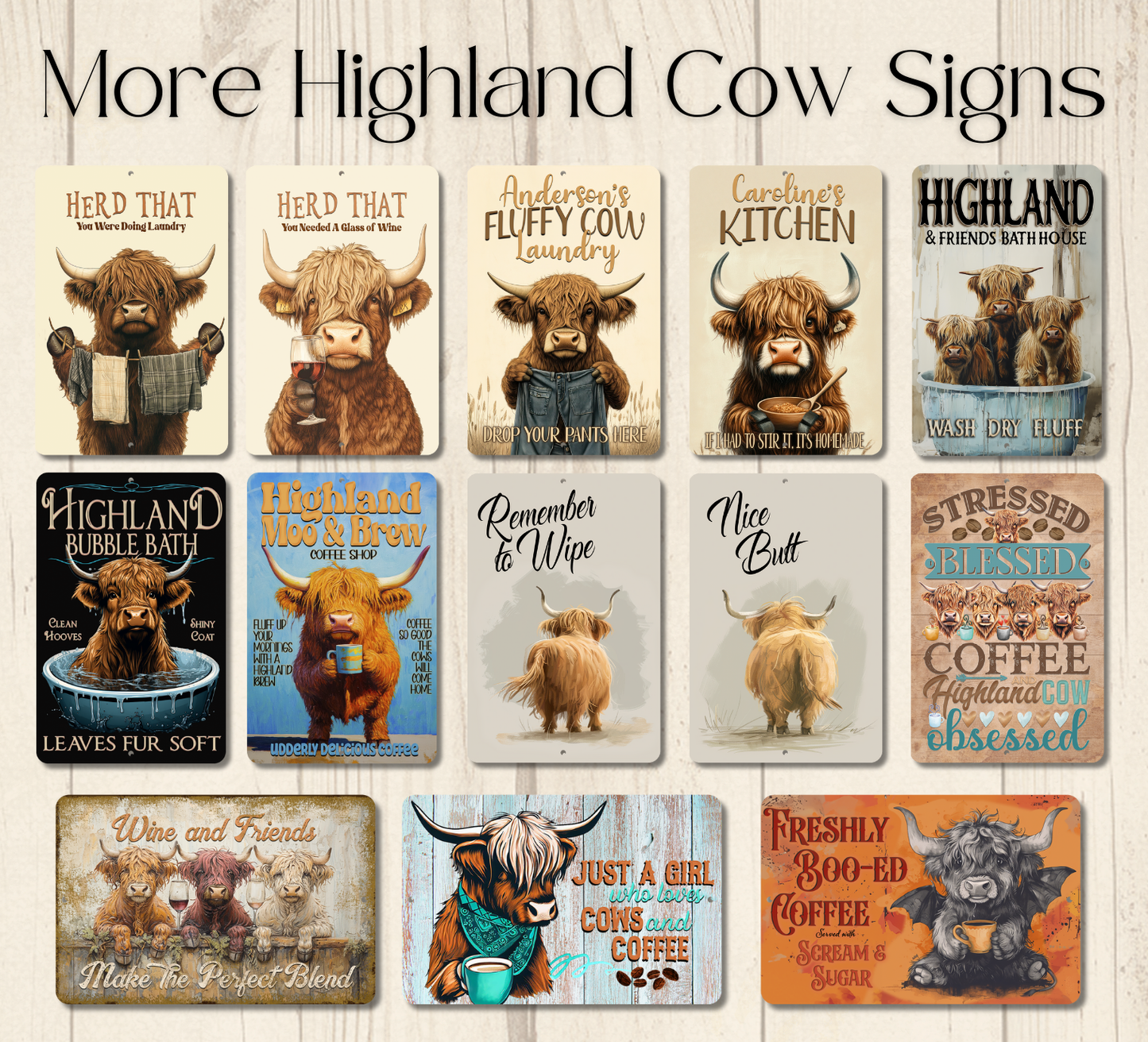 Highland Cow Herd That You Loved Sunflowers Funny Fluffy Cow metal tin 2 sizes