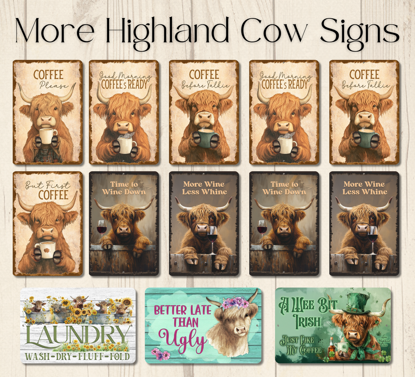 Highland Cow Herd That You Loved Sunflowers Funny Fluffy Cow metal tin 2 sizes