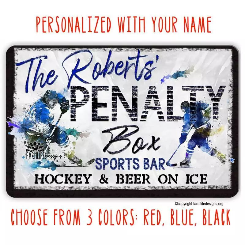 Personalized Hockey Sign - Penalty Box