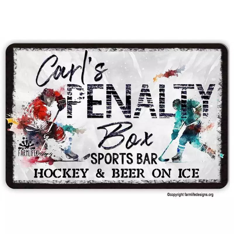 Personalized Hockey Sign - Penalty Box