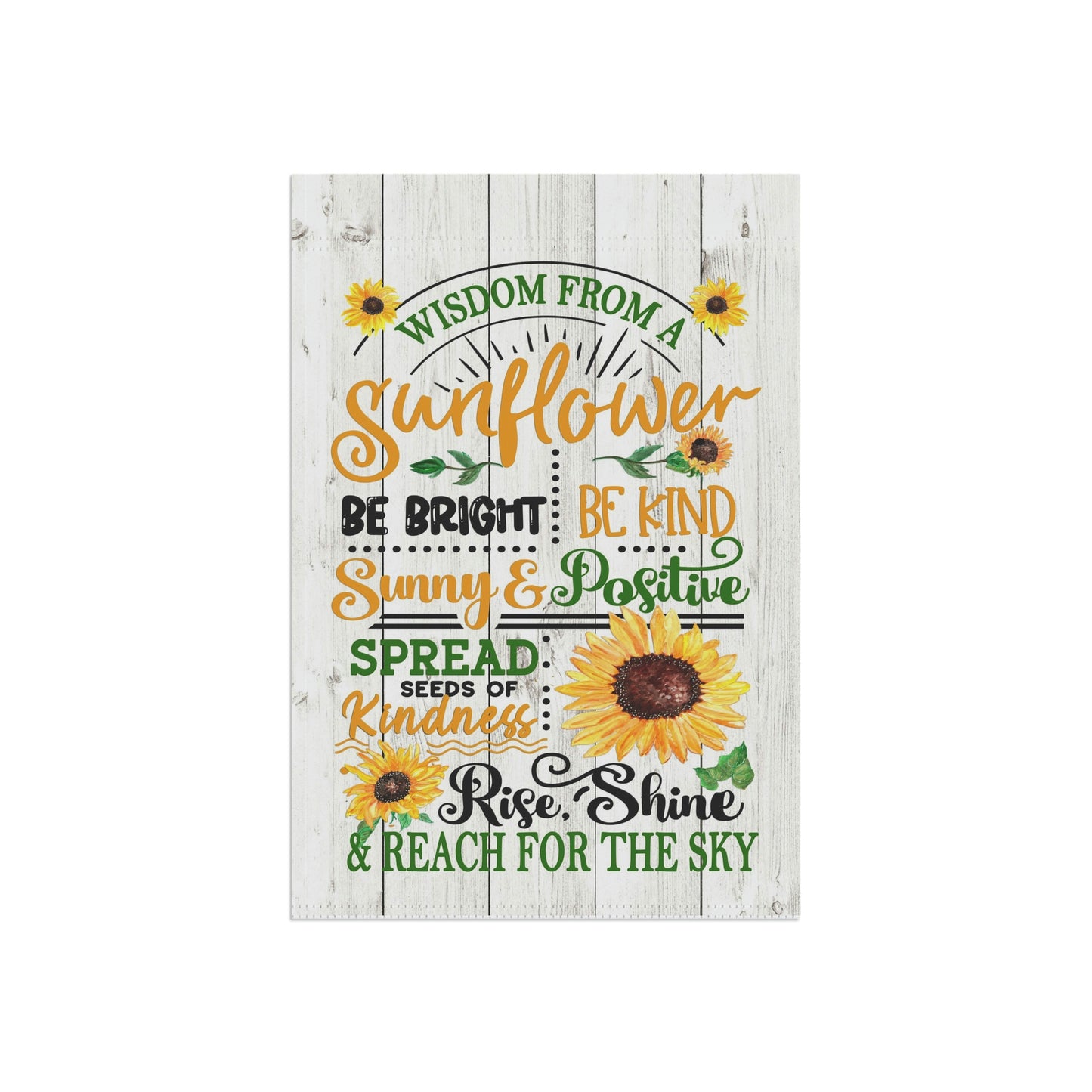 Wisdom from a Sunflower Garden Flag