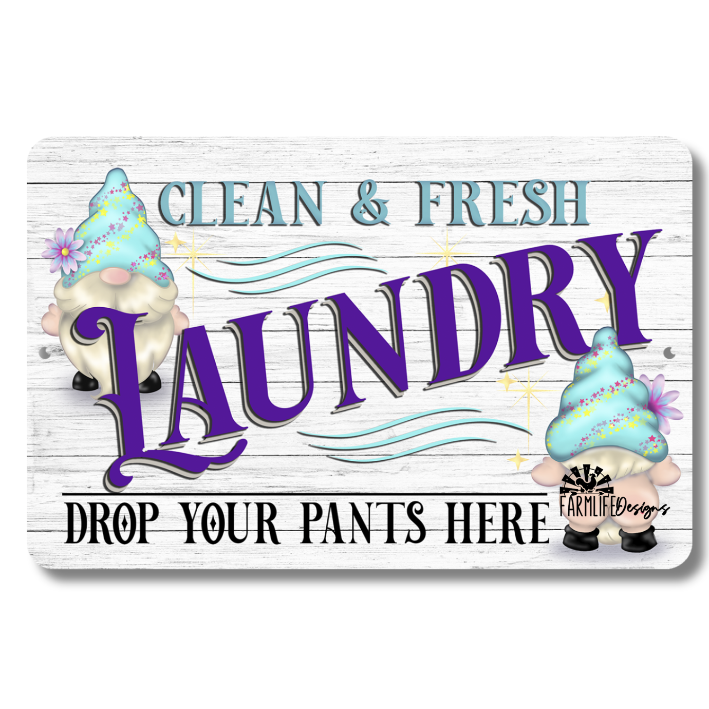 Gnome Laundry Sign, Drop Your Pants, Laundry Room Sign