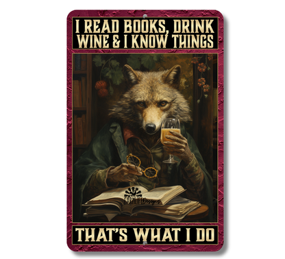 Wolf Sign, I Read Books, Drink Wine and I Know Things