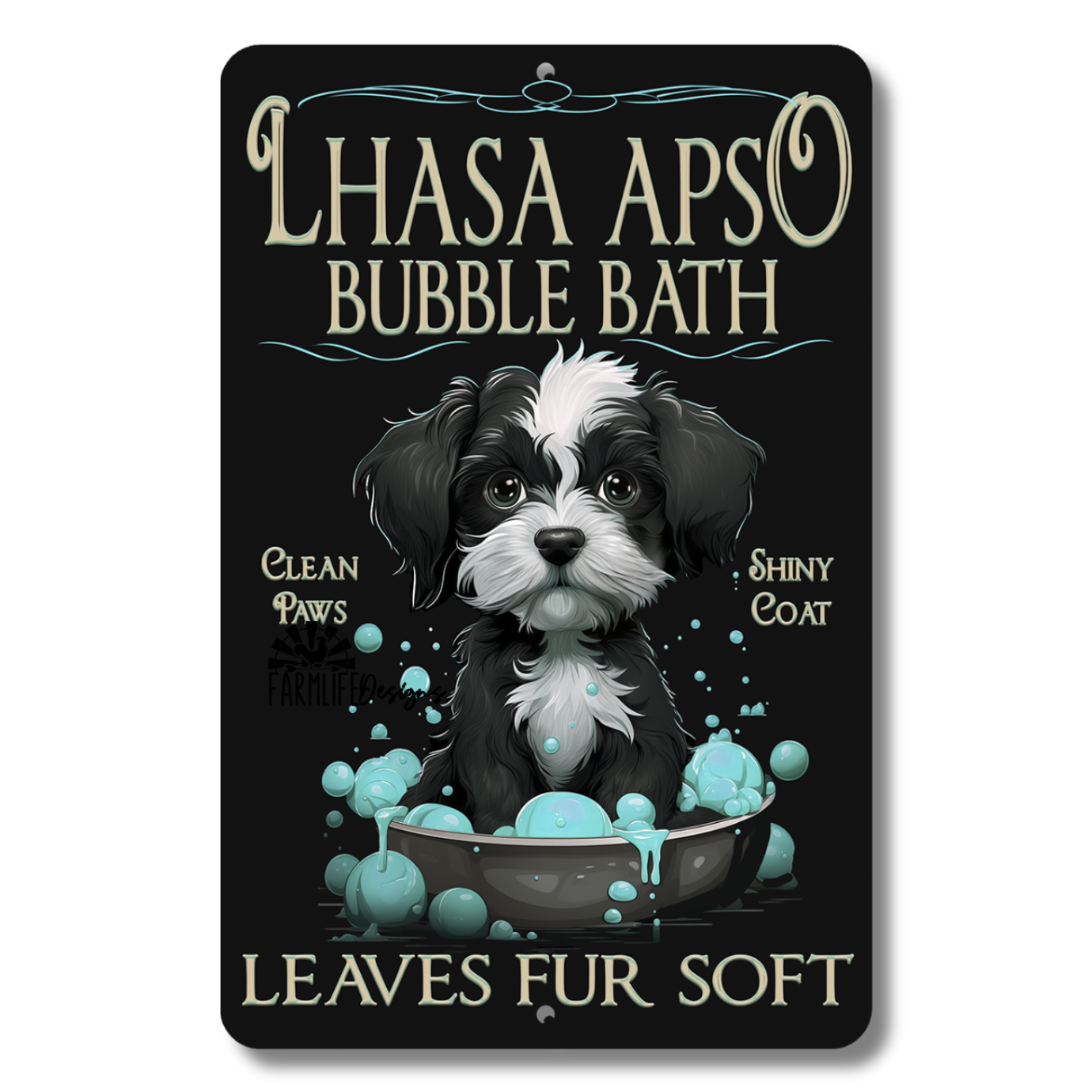 Lhasa Apso Bubble Bath