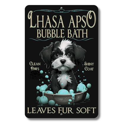 Lhasa Apso Bubble Bath