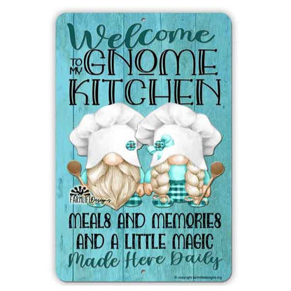 Gnome Kitchen Sign - Meals & Memories, great gnome lover gift, kitchen gnomes