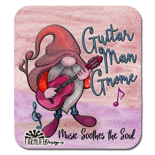 Guitar Man Gnome | Music Gnomes | 4"x4.5" aluminum magnet | gnomies