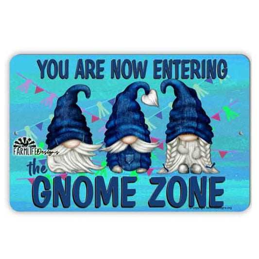 Gnome Sign, gnomies, blue gnomes, gnome zone, gnome lovers gift, gnome decor