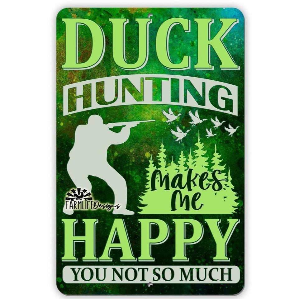 Duck Hunting sign 8"x12" Aluminum