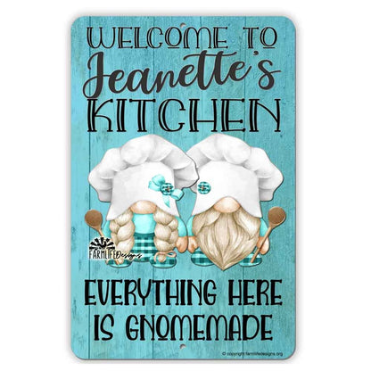 Personalized Gnome Kitchen - Your Name - cooking gnomes, gnome gift, kitchen gnomes, gnome decor